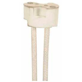 Round Halogen Socket w/12-in. Leads
