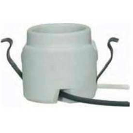 Keyless Porcelain Socket w/Rim - Double Snap-in Clip