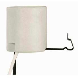 Keyless Unglazed Porcelain Socket with 1-in. Snap-in Clip