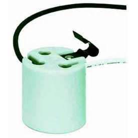 Unglazed Porcelain Socket w/Snap-in Clip