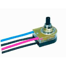 On-Off Lighted Push Switch Brass Finish