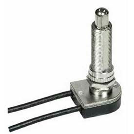 On-Off Metal Push Switch 1-1/2-in. Bushing Nickel Finish