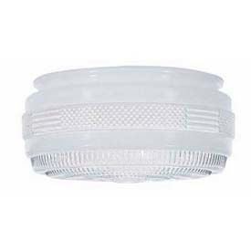 Outside White Drum Glass with Clear Sides and Bottom 10-7/16-in. Diameter