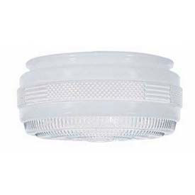Outside White Drum Glass with Clear Sides and Bottom 6-1/2-in. Diameter