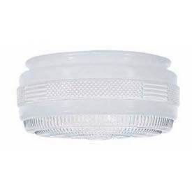 Outside White Drum Glass with Clear Sides and Bottom 8-3/8-in. Diameter