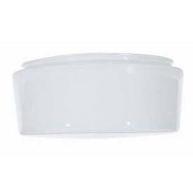 White Drum Glass 8-11/16-in. Diameter