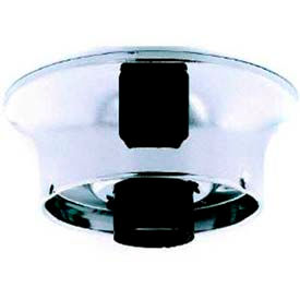 3-1/4-in. Wired Fixture Holder with Convenience Outlet - Chrome Finish