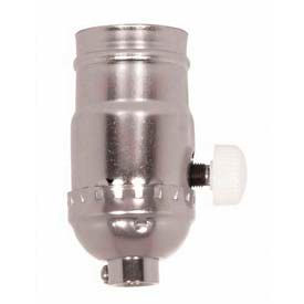 150W Full Range Turn Knob Dimmer Socket - Nickel