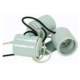 Three Light Porcelain Socket w/ 1/8 IP Metal Strap