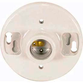 Keyless Glazed Porcelain Ceiling Receptacle - 2 Screw Terminal