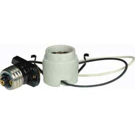 Unglazed Porcelain Socket w/Adapter - Double Snap-in Clip