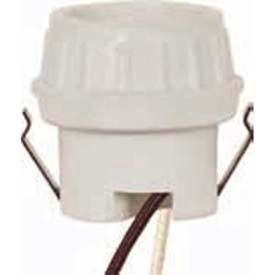 Keyless Unglazed Porcelain Socket w/Double Snap-in Clip High Temperature Leads