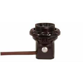Phenolic Threaded Candelabra Socket 1-1/4-in. w/Shoulder and Phenolic Ring 24-in Leads