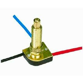 3-Way Metal Push Switch 1-1/8-in. Bushing Brass Finish