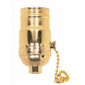 On-Off Pull Chain Socket Less Set Screw 1/8 IPS - Brite Gilt