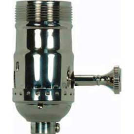 150W Full Range Turn Knob 3pc. Dimmer Socket - Polished Nickel