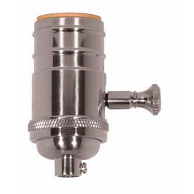 150W Full Range Turn Knob 4pc. Dimmer Socket - Polished Nickel
