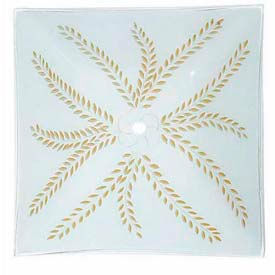 15-in. Square White - Gold