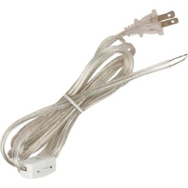 8 Ft. SPT-2 Cord Set with Line Switch, Clear Silver