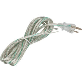 10 Ft. Heavy Duty Cord Set 18/3 SJT -105-#176;C, Clear Silver