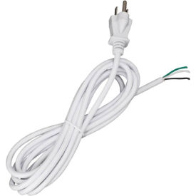 10 Ft. Heavy Duty Cord Set 18/3 SJT -105-°C, White