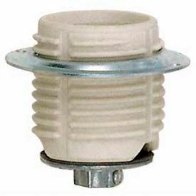 Keyless Threaded Glazed Porcelain Socket w/ Cap - Ring