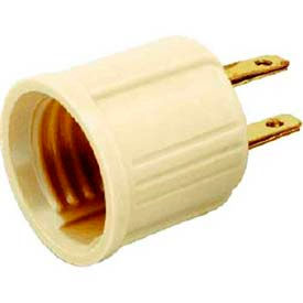 90-438 Medium Base - Polarized Outlet Socket Adapter Ivory