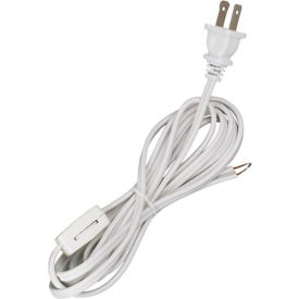 8 Ft. SPT-2 Cord Set with Line Switch, White