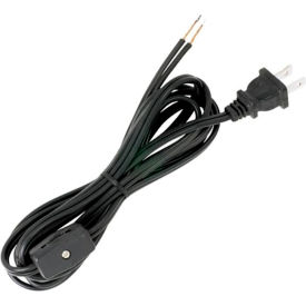 8 Ft. SPT-2 Cord Set with Line Switch, Black