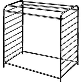 48"W x 28"D Black Double Center Floor Rack