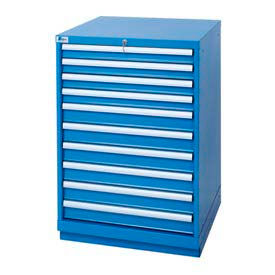 10 Drawer Standard Width Cabinet - Bright Blue, Master Keyed