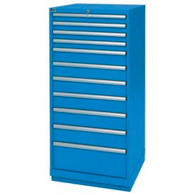 11 Drawer Standard Width Cabinet - Bright Blue, No Lock