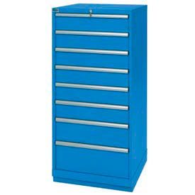 8 Drawer Standard Width Cabinet - Bright Blue, Master Keyed