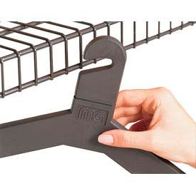 Slotted Hook Hangers, 100 Pack, Charcoal Gray