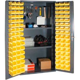 Small Parts Storage Cabinet - w/Pegboard, 96 Bins, 2 Shelves
