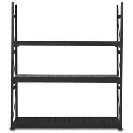 V-Grip 3 Level, Bulk Storage Rack, No Deck, Add On, 48"W x 15"D x 60"H, Textured Black