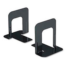 Metal Bookends, Nonskid Padded Base, Black Enamel