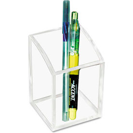 Clear Acrylic Pencil Cup, 2-3/4"W x 2-3/4"D x 4"H