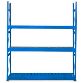 V-Grip 3 Level Bulk Storage Rack, No Deck, Starter, 96"W x 36"D x 72"H, Regal Blue