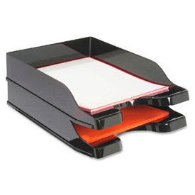 Docutray Multi-Directional Stacking Tray, 2 Tiers, Black