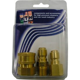 5000 psi 1/4" Brass Quick Coupler and Plug Pack