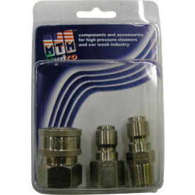 6300 psi 1/4" Stainless Steel Coupler and Plug Pack