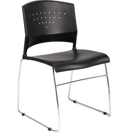 Plastic Stacking Chair - Black