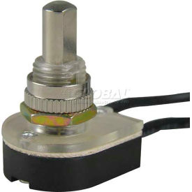 Nickel Push O/F, SPST 6a 125vac, Wired
