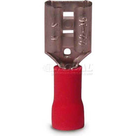 Disconnect F, 22-16 Awg, 0250 Tab, Red - 100 pk.