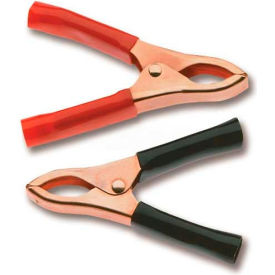 Battery Clamp, 30 Amp, Copper Clad-1rd, 1blk - 2 pk.
