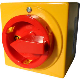 16A, 3-Pole, Enclosed Disconnect Switch, Red/Yellow