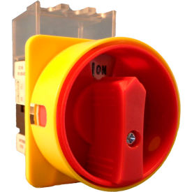 40A,3-Pole, Disconnect Switch, Red/Yellow, Front-Mount, Lockable