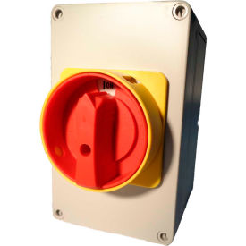 Enclosed Disconnect Switch; 63A, 3 Pole + Ground Terminal, Poly Impact Res, IP66, N4X, UL Certified
