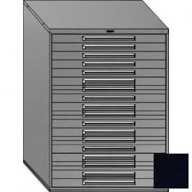 45"W Modular Cabinet 18 Drawers No Divider, 59"H, No Lock-Textured Black